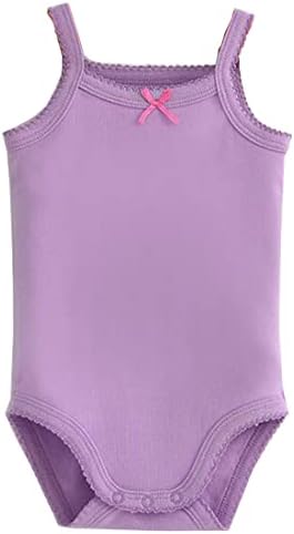 Girls Spaghetti Strap Bodysuit Sleeveless Tank Top Cotton One-Pieces Pack of - Image 2