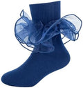 Girls Ruffle Socks Double Lace Turn Cuff Frilly Church Dress Socks by MKYSZLTSOCKS-EnjoyComfort