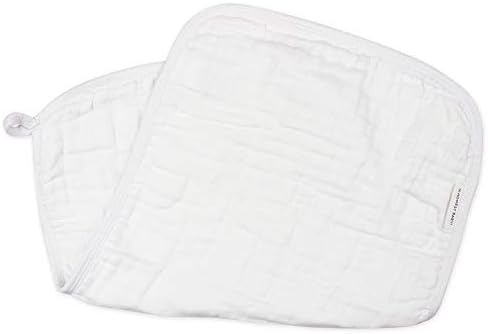 HonestBaby Baby Organic Cotton Multi-layer Burp Cloths Multipack, Bright White - Image 2