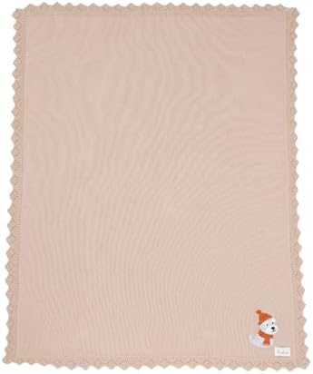 Avibae Cotton Knit Baby Blanket, Soft Cotton Newborn Receiving Swaddling | - Image 3