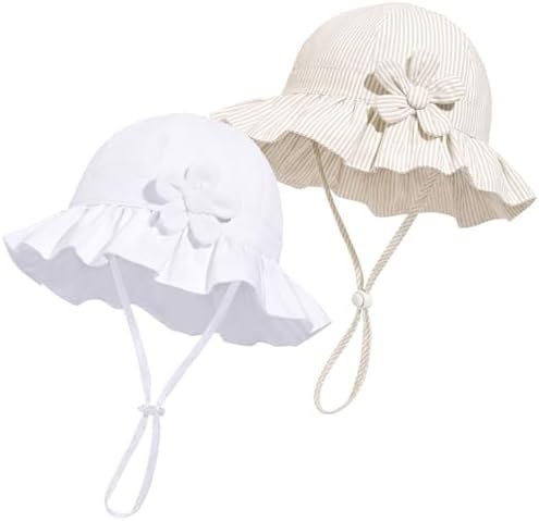 Baby Girl Wide Brim Bucket Hats by DANMY