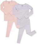 AVAUMA Stripe Pattern Baby Boys Girls Pajama Set Kids Toddler Snug fit Ribbed by AVAUMA