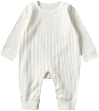 Baby Romper Long Sleeve Pure Cotton Unisex One Piece Jumpsuit, Newborn Clothes by Unknown