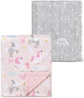 CREVENT 2Pcs 30''X40'' Cute Cozy Fluffy Warm Baby Blankets by CREVENT