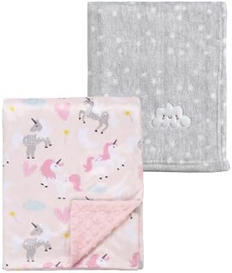 CREVENT 2Pcs 30''X40'' Cute Cozy Fluffy Warm Baby Blankets by CREVENT