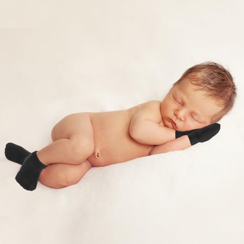 6 Pack Preemie Mittens and Socks Set Newborn Baby Mittens Socks - Image 7