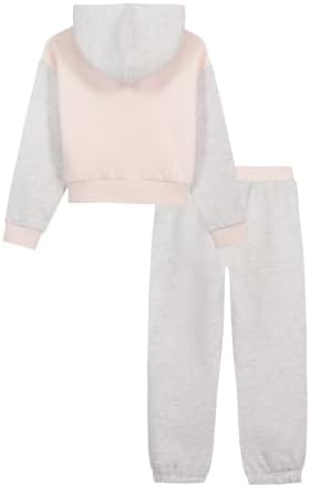 Calvin Klein Girls' 2-piece Fleece Pant Set, Hoodie - Image 2