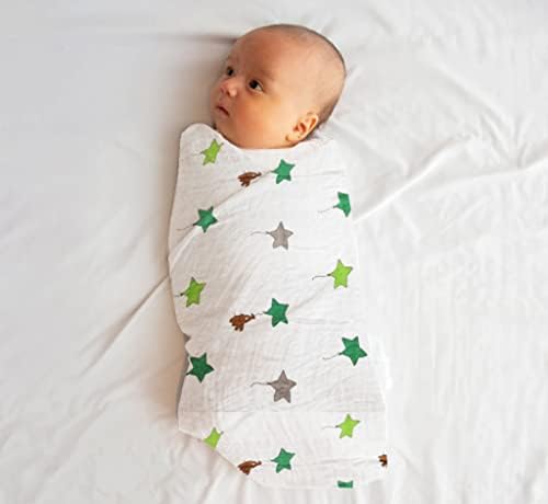 100% Muslin Swaddle Blankets, Baby Swaddling Blankets - Image 5