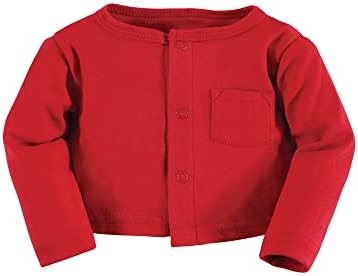 Hudson Baby Infant and Toddler Girls Cotton Dress and Cardigan Set - Image 5