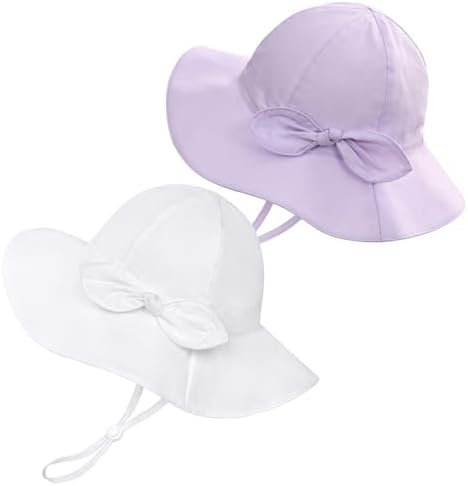 Baby Girl Sun Hat Kids Summer Beach Wide Brim Hats Toddler Bucket Hat by Weradau