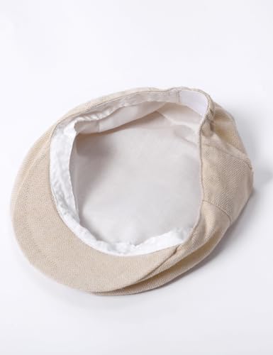 A&J DESIGN Baby Boys Newsboy Cap Toddler Kids Tweed Vintage Flat Hat - Image 3