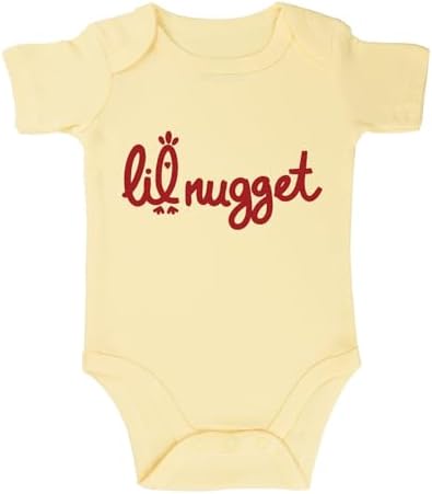 Little Nugget Bodysuit Baby Funny Lil Nugget Baby Bodysuit Chicken Bodysuits by Unknown