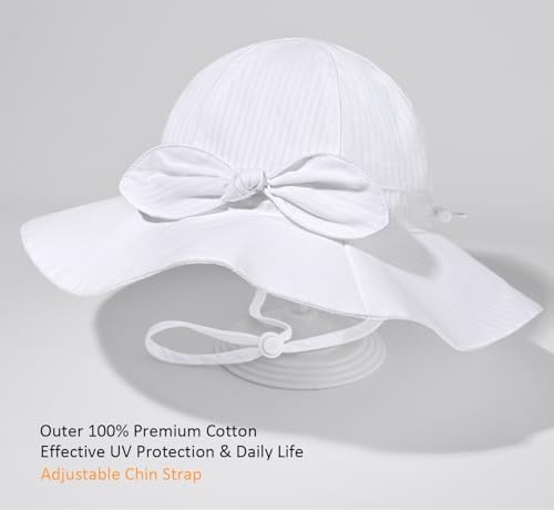 Baby Girl Sun Hat Kids Summer Beach Wide Brim Hats Toddler Bucket Hat - Image 4