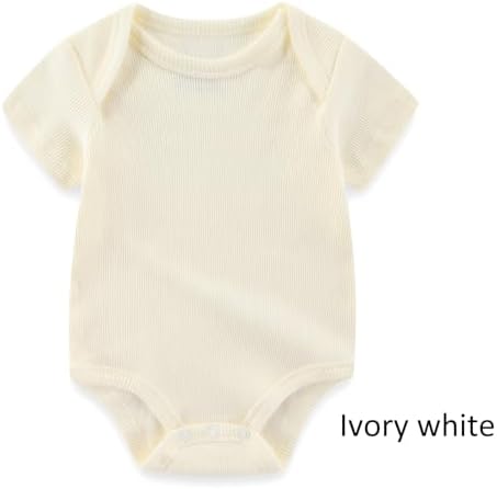 Ruliby Baby Bodysuit and Pant Set Summer Ribbed Mix Match Infant Clothes - Image 5