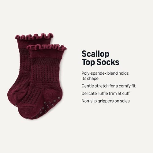 Amazon Essentials x Sofia Grainge Toddler and Baby Girls' Scallop Top Socks - Image 2