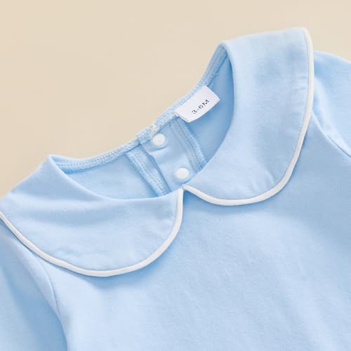 Baby Coming Home Outfit Boy Girl Plain Long Sleeve Romper Jumpsuit - Image 4