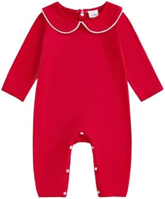 Baby Coming Home Outfit Boy Girl Plain Long Sleeve Romper Jumpsuit by Merqwadd