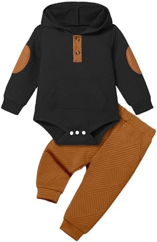 Fommy Baby Boy Clothes Colorblocked Long Sleeve Hoodie + Long Pants 2PCS Fall by Fommy