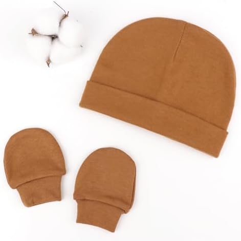 Newborn Baby Hats and Mittens Set Infant Beanie Cap Toddler Gloves Newborn - Image 4