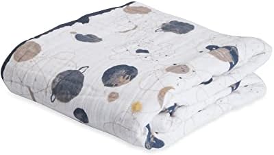 Little Unicorn Muslin Quilt Blanket | 100% Cotton Soft Multi-Layered Muslin - Image 4