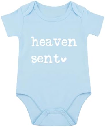 Heaven Sent Baby Bodysuit Religious Pregnancy Announcement Baby Romper Unisex by Unknown