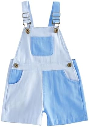 Fernvia Toddler Kids Baby Girl Boy Contrast Color Overalls Shorts Clothes by Fernvia