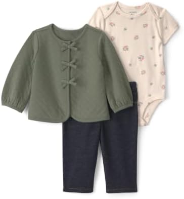 Carter's Baby Girls' 3-piece Bodysuit Pant Sets by Carters