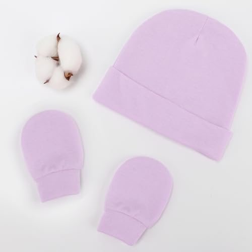 Newborn Baby Hats and Mittens Set Infant Beanie Cap Toddler Gloves Newborn - Image 6