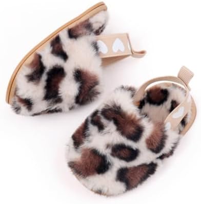 Baby Shoes Pink Leopard Baby Girl Slippers Non-Slip Soft Sole Toddler First - Image 4