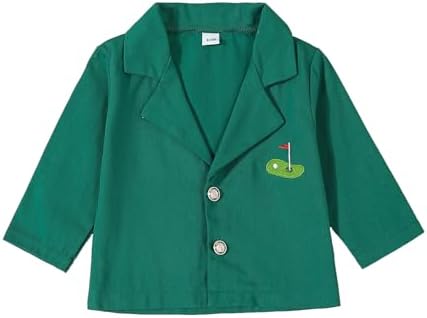 Golf Jacket for Baby Boy Girl 1st 2nd Birthday Outfits Long Sleeve Lapel Button by Unknown