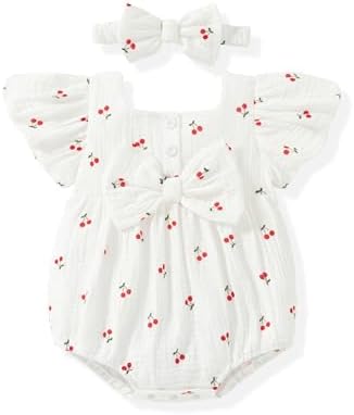 Vibebox Baby Girls Clothes Summer One-sies Romper Outfit Preemie-18 Months by WelcometoSelectbyVibebox