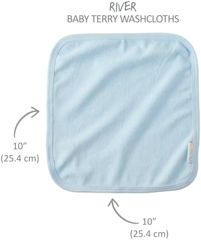 Butterblu River 10-Pack Baby Washcloths 100% Organic Cotton Absorbent - Image 4