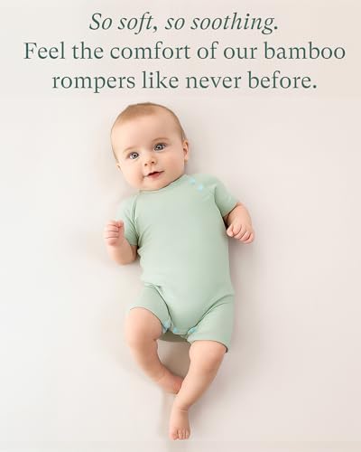 PurComfy SuperSoft Bamboo Viscose Baby Romper, Short Sleeve | One-piece Summer - Image 6