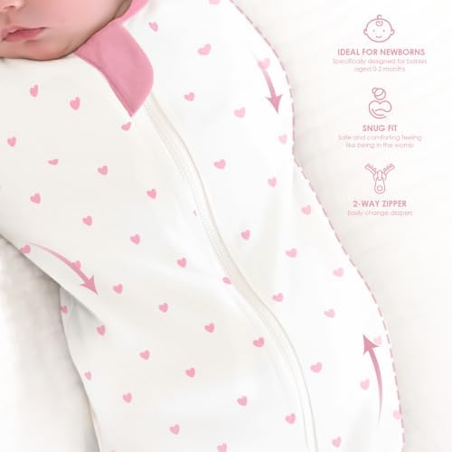 Baby Swaddle 0-2 Months, Cotton Arm-In Zipper Sleep Sack, Wearable Blankets Wrap - Image 5