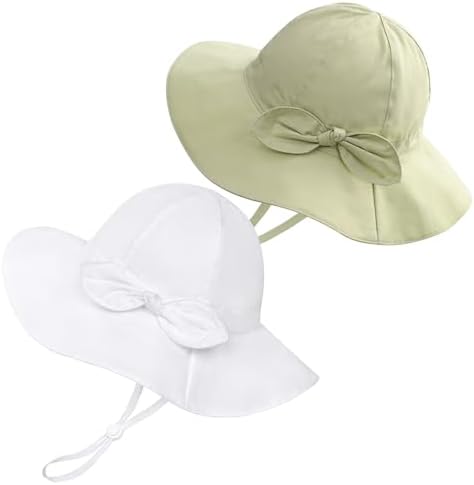 Baby Girl Sun Hat Kids Summer Beach Wide Brim Hats Toddler Bucket Hat by Weradau