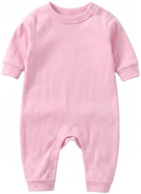 Unisex Baby romper, Long Sleeve 100% Cotton Baby Clothes, Baby Footless Jumpsuit by Jomixa
