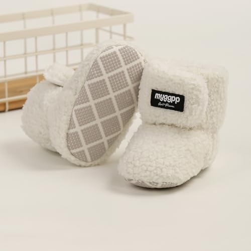 Ohwawadi Infant Baby Boots Boys Girls Cozy Fleece Slippers Snow Boots Winter - Image 3