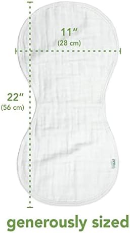 green sprouts Muslin Burp Cloths made from Organic Cotton | 4 absorbent layers - Image 3