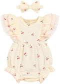 TITKKOP Ruffle Bubble Romper for Baby Girl | One-Piece Shorts Jumpsuit | Summer by TITKKOP