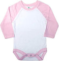 Laughing Giraffe Baby Infant Blank Long Sleeve Raglan Baseball-Style One piece by LaughingGiraffe