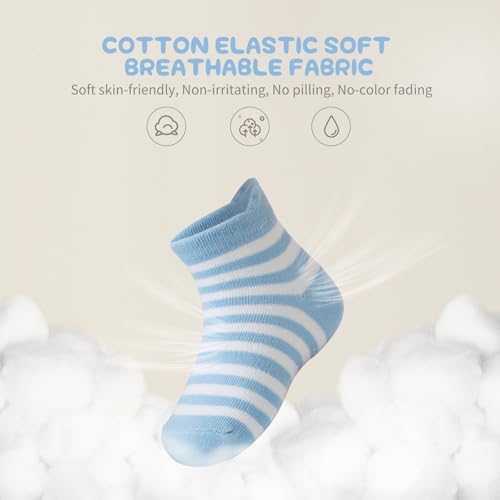 Aroveea Toddler Socks Non Slip Grip Ankle Baby 12 Pack - Image 3