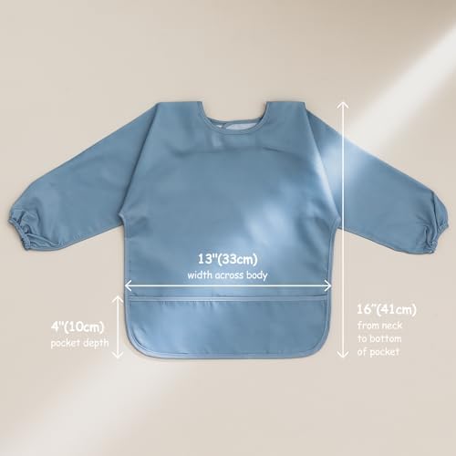 POIKSHARK Long Sleeve Bib, Waterproof Sleeved Smock - Image 2