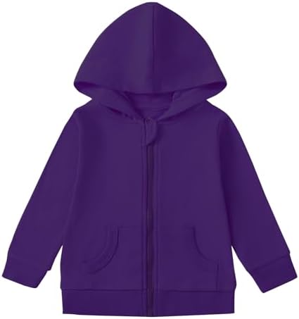 ROMPERINBOX Unisex Solid Baby Sweatshirts Hoodies, Lightweight Full Zip-up by RomperinBox