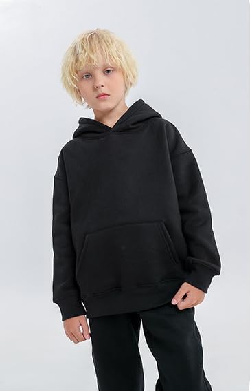 Toddler Boys Girls Sweatshirt Cotton Solid Fall Pullover Hoodie | Long Sleeve - Image 2