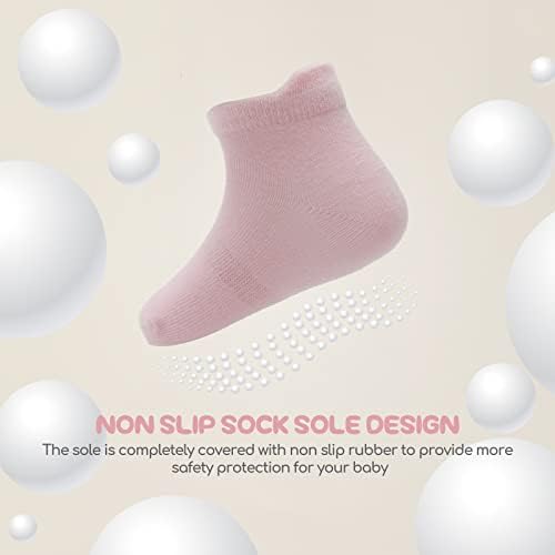 Aroveea Toddler Socks Non Slip Grip Ankle Baby 12 Pack - Image 5