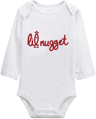 Little Nugget Bodysuit Baby Funny Lil Nugget Baby Bodysuit Chicken Bodysuits by Unknown