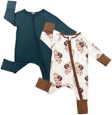 Bow Dream Bamboo Pajamas for Baby, Rayon Sleeper Romper Jumpsuit Outfit | 93% by BowDream