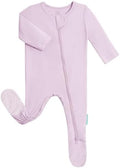 PurComfy Bamboo Viscose Baby Zipper Footie Pajamas, 0-3-6-9-18-24 Months | Ideal by PurComfy