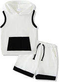 SANMIO Toddler Boy Clothes Summer Outfits Hoodie Tank Tops and Shorts Set by SANMIO