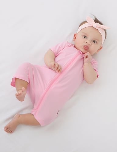 Jimonda Baby Rompers Cotton Boys Girls Short Sleeve Sleepers Pajamas Pjs | Two - Image 6